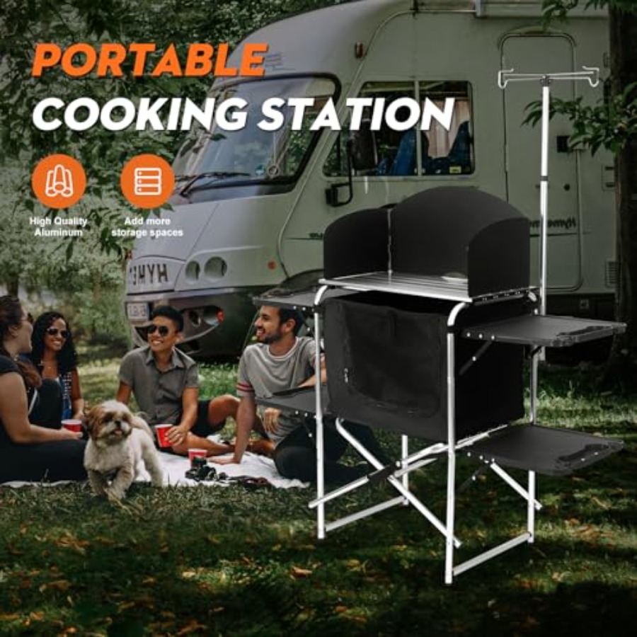 Camping Kitchen Table for Outd - Camping Cooking Set For 4 recensione e prezzo