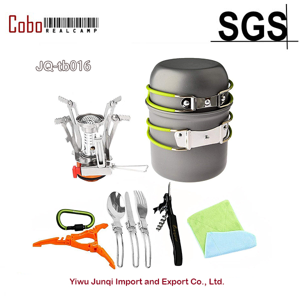 12-17Pcs Camping Cookware Stov - Camping Cooking Pot Tripod recensione e prezzo