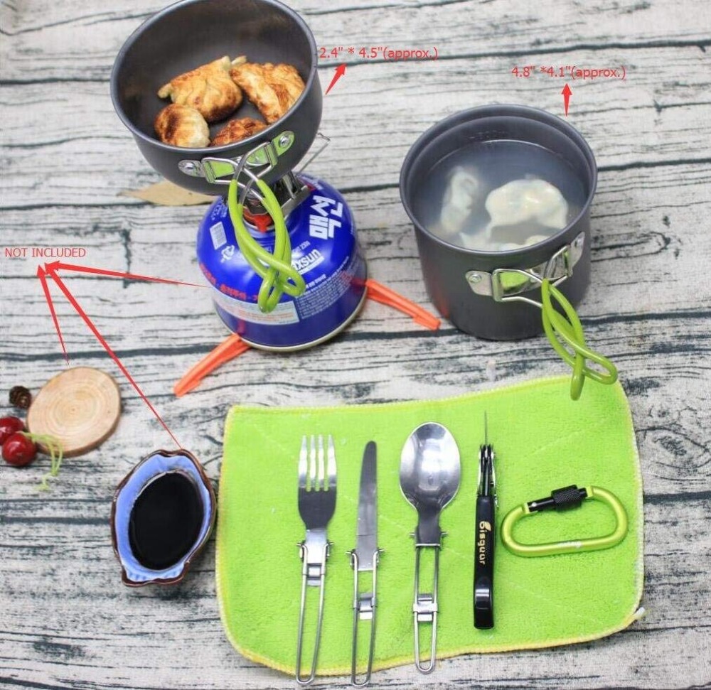 12-17Pcs Camping Cookware Stov - Camping Cooking Pot Tripod recensione e prezzo