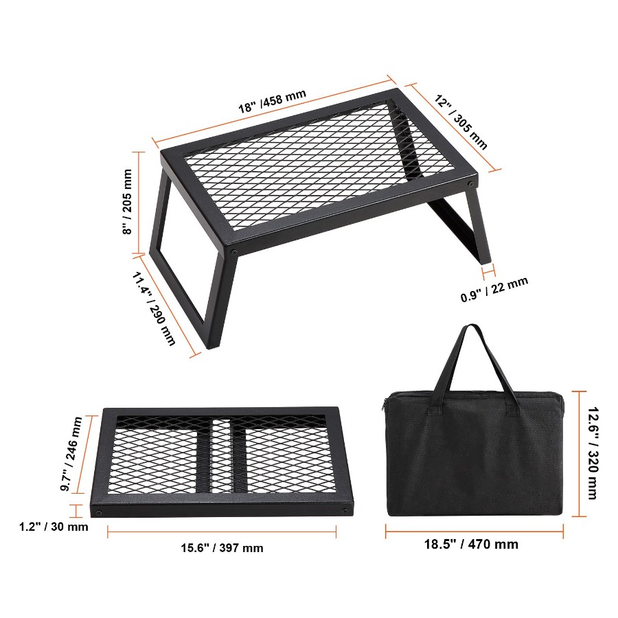 Folding Campfire Grill Heavy D - Camping Cooking Over Fire recensione e prezzo
