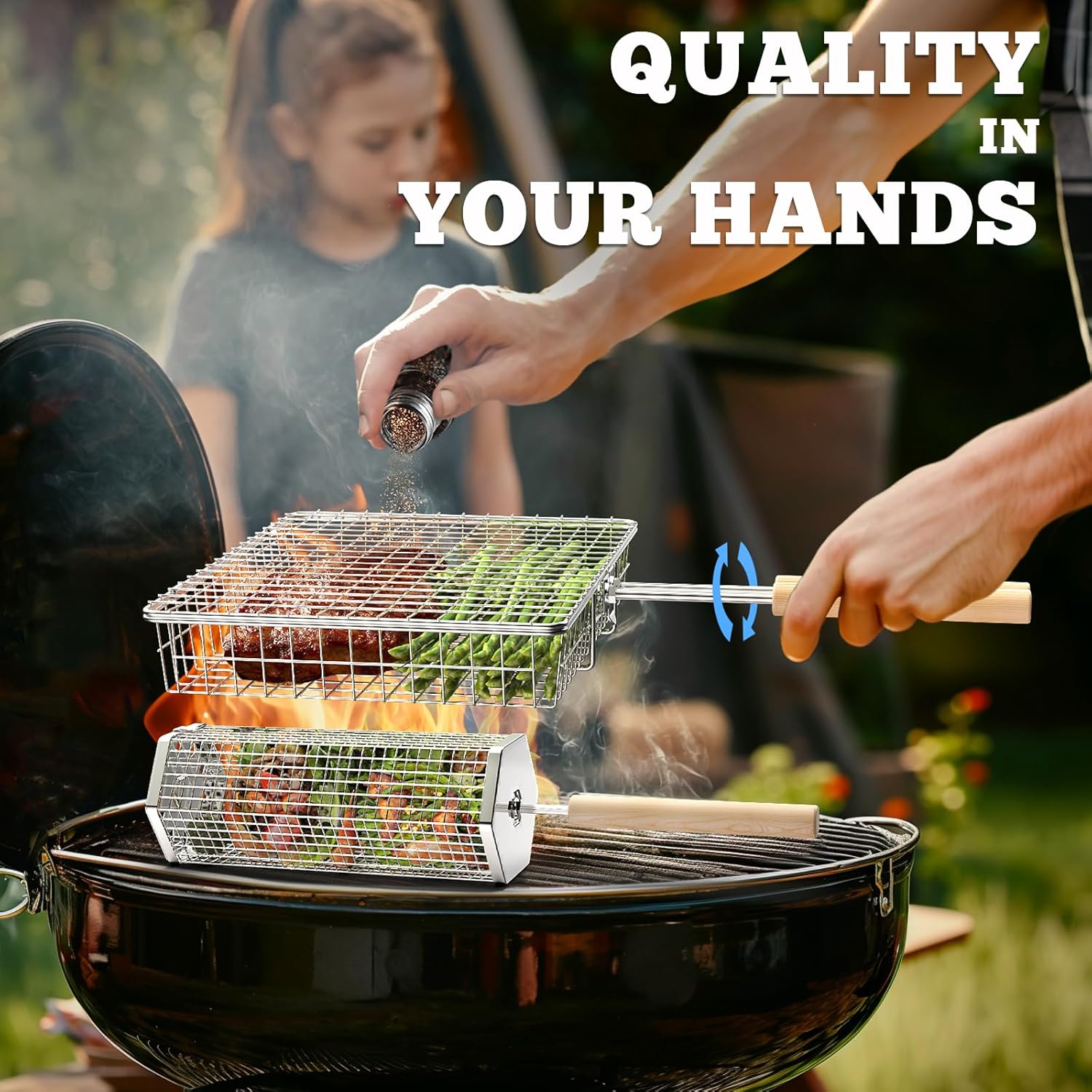 Grill Basket Set with Removabl - Camping Cooking Basket recensione e prezzo