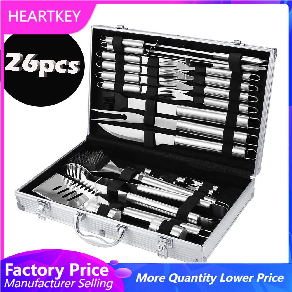BBQ Tools Set Barbecue Grillin - Camping Cooking Set For 4 recensione e prezzo