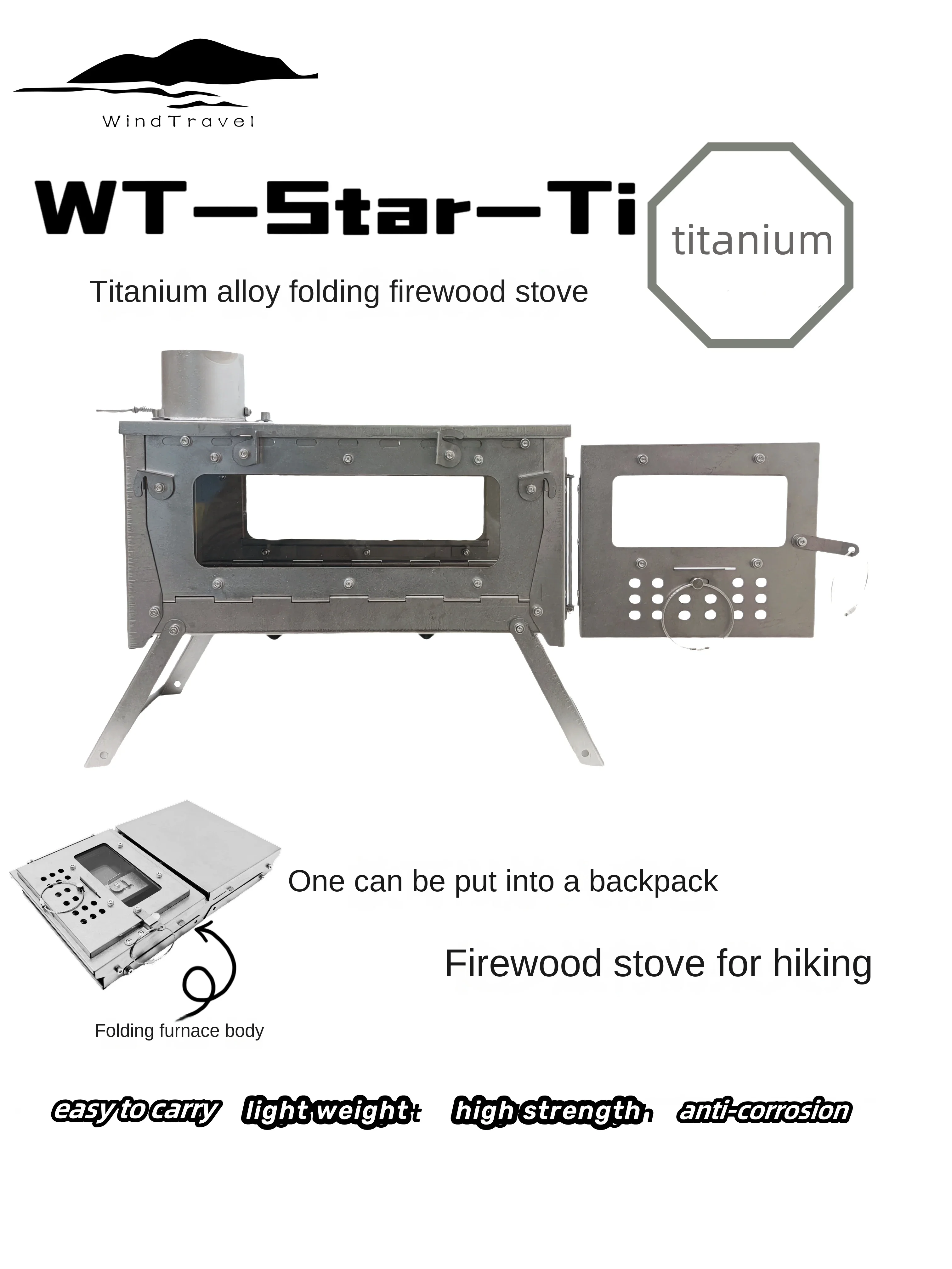WT Star Ti Titanium Alloy Fold - Camping Cooking Hob recensione e prezzo