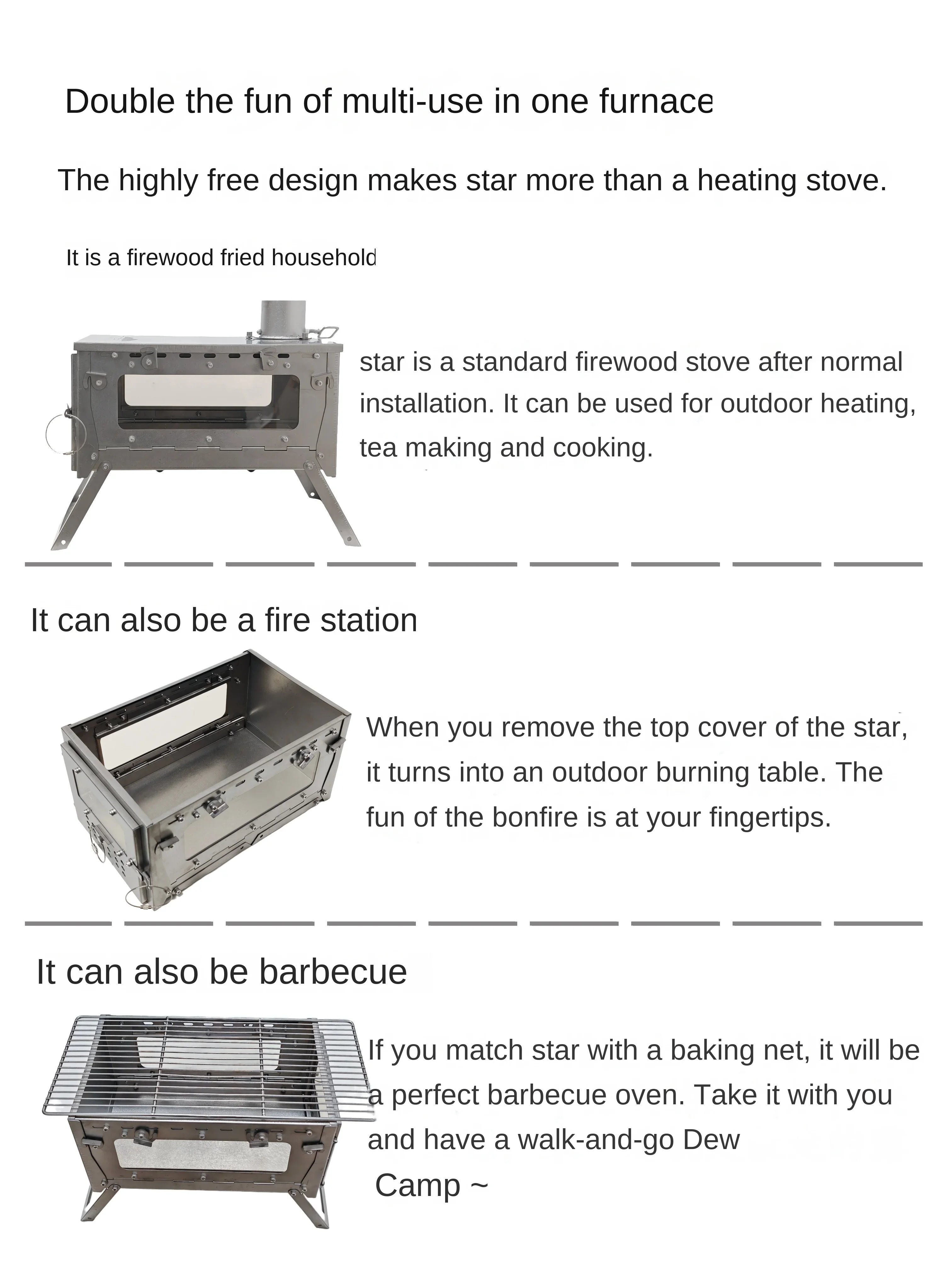 WT Star Ti Titanium Alloy Fold - Camping Cooking Hob recensione e prezzo