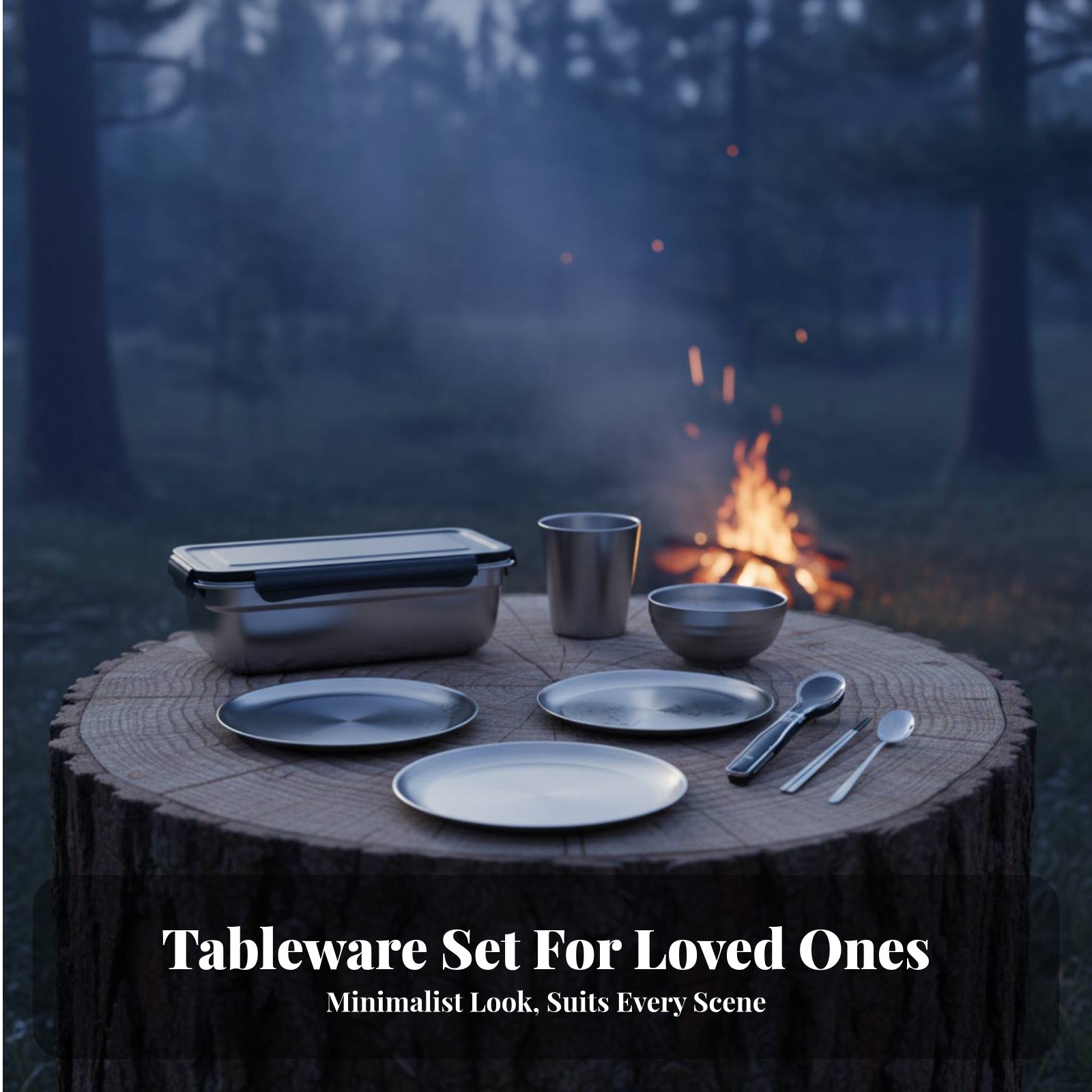 304 Stainless Steel Outdoor Ta - Camping Cooking Set For 4 recensione e prezzo