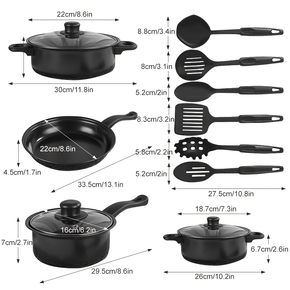 13PCS Nonstick Cookware Set Ca - Camping Cooking Bundle recensione e prezzo