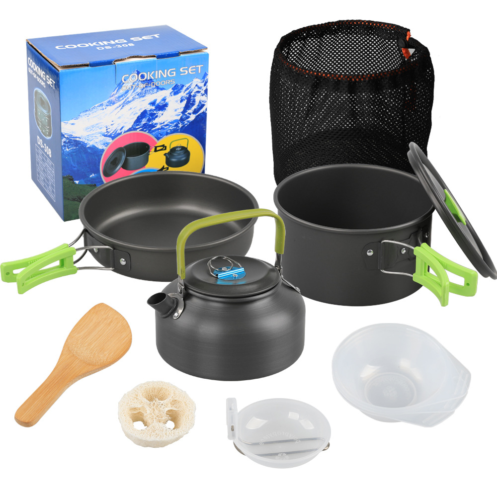 Camping Cooking Pot Pan Kettle - Camping Cooking Set Ds 308 recensione e prezzo