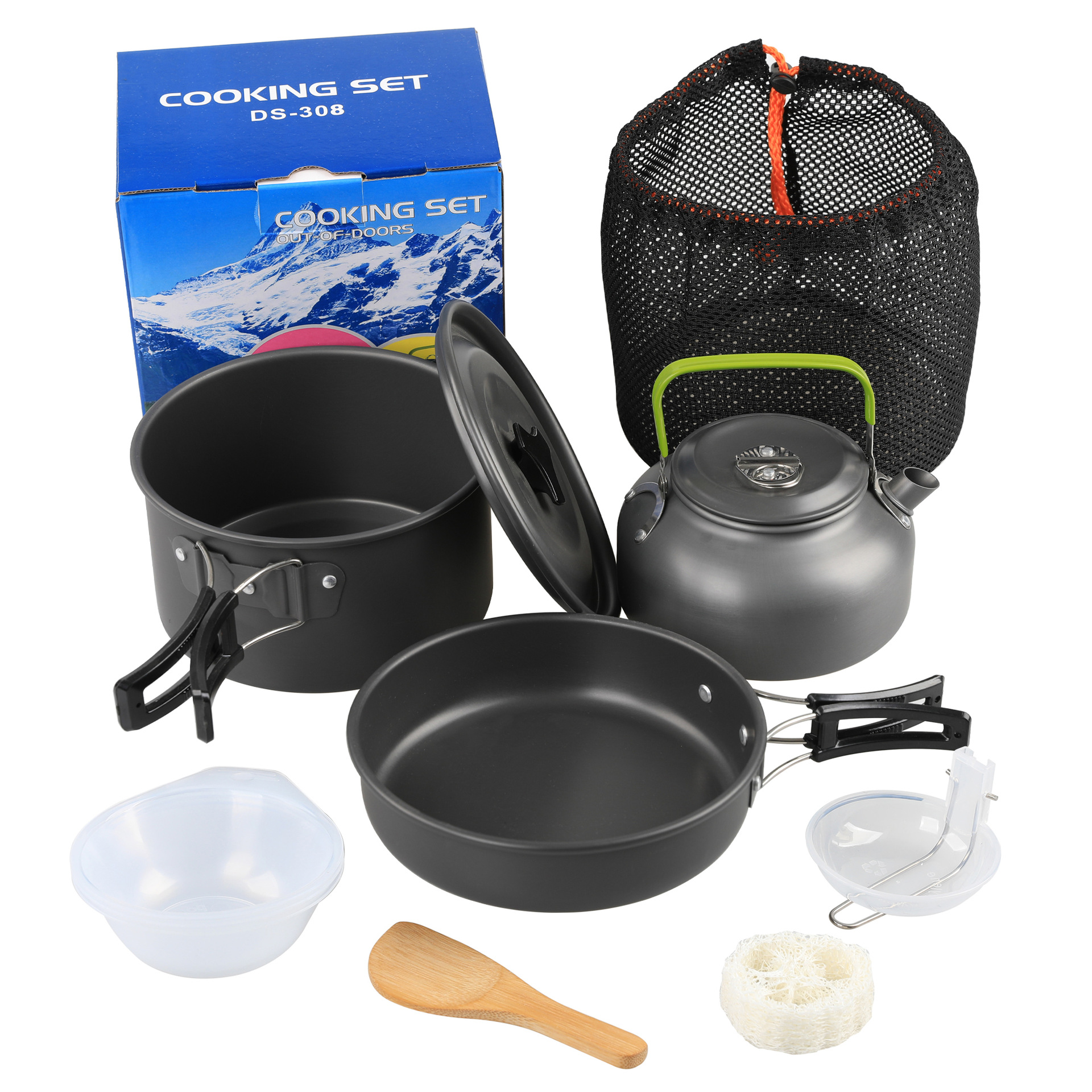 Camping Cooking Pot Pan Kettle - Camping Cooking Set Ds 308 recensione e prezzo