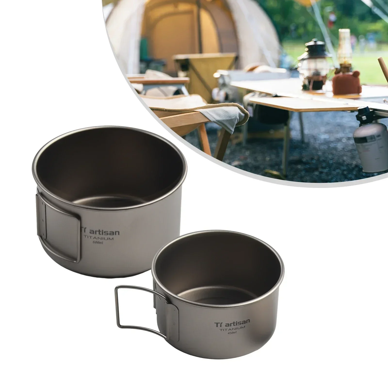 Titanium Bowl With Folding Han - Camping Cooking Hardware recensione e prezzo