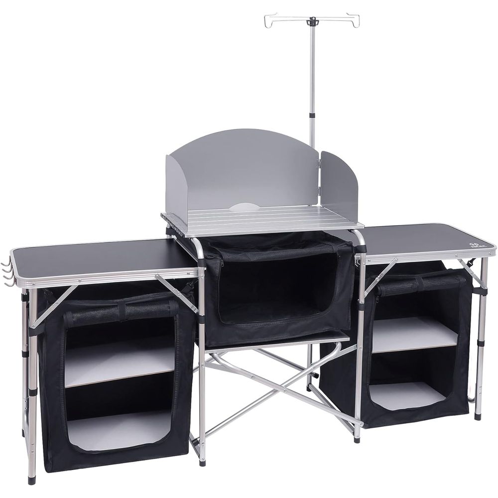 Portable Outdoor Cooking Stati - Camping Cooking Table With Windshield recensione e prezzo