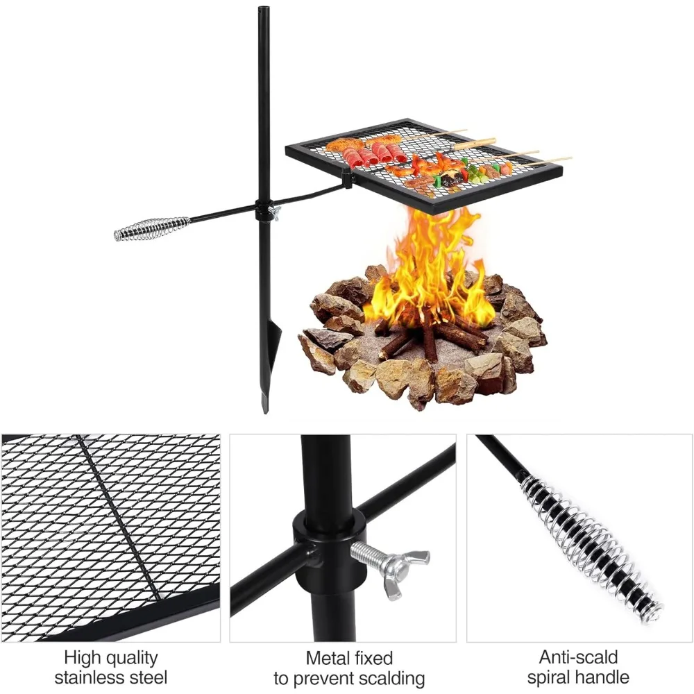 %a Swivel Campfire Grill Heavy - Camping Cooking Over Fire recensione e prezzo