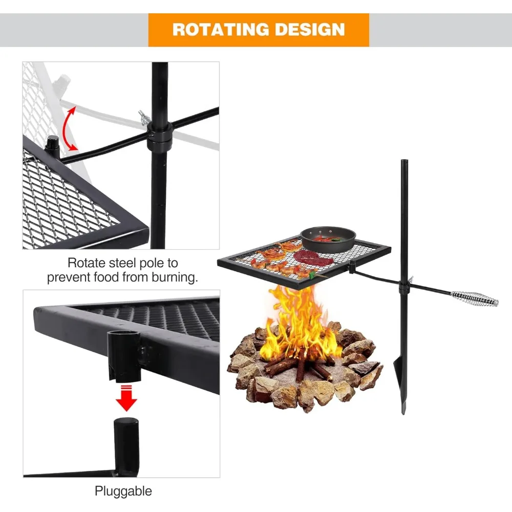 %a Swivel Campfire Grill Heavy - Camping Cooking Over Fire recensione e prezzo