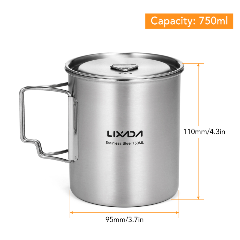 Lixada 750ml Cup Outdoor Stain - Camping Cooking Bundle recensione e prezzo