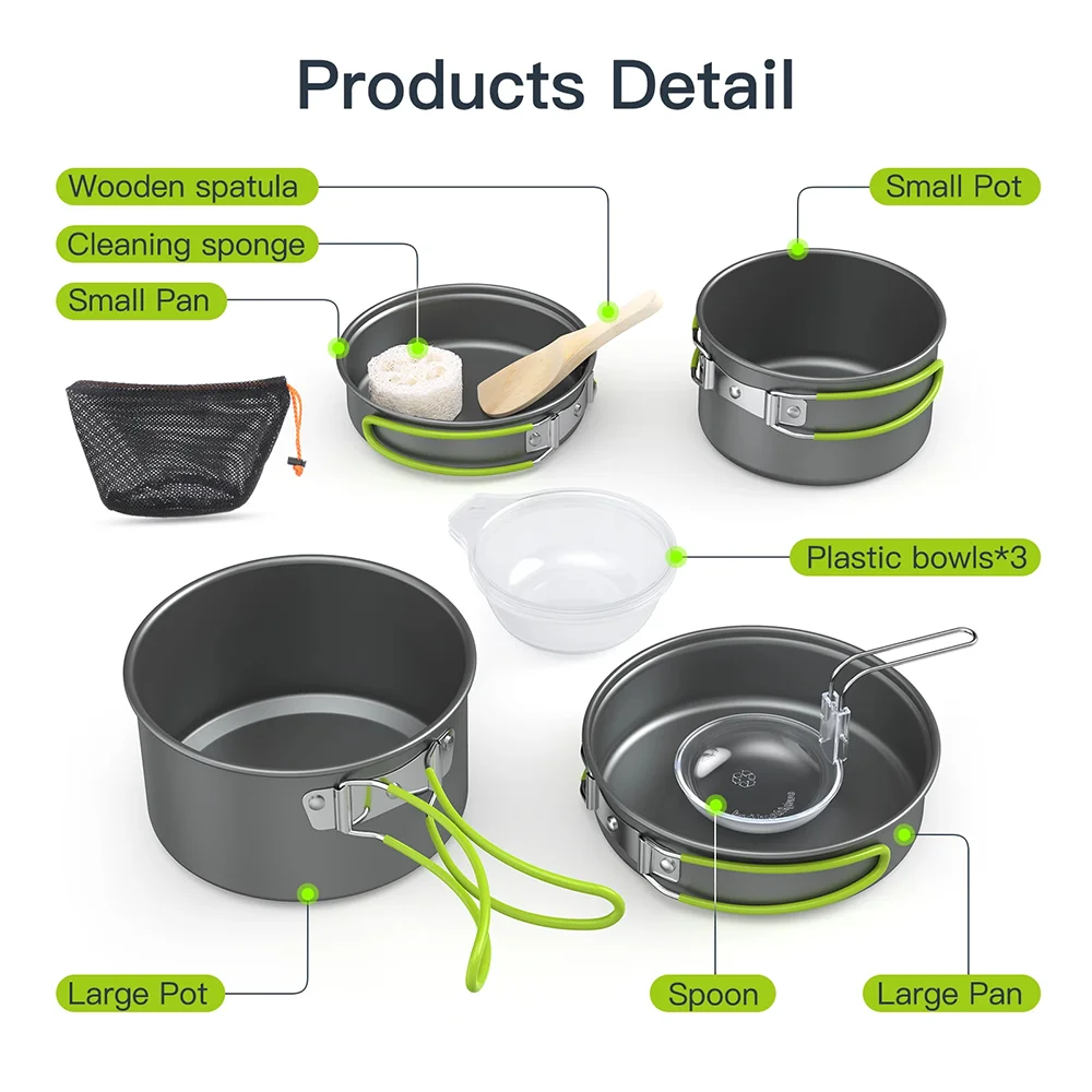 Outdoor Cooking Camping utensi - Camping Cooking Set For 4 recensione e prezzo