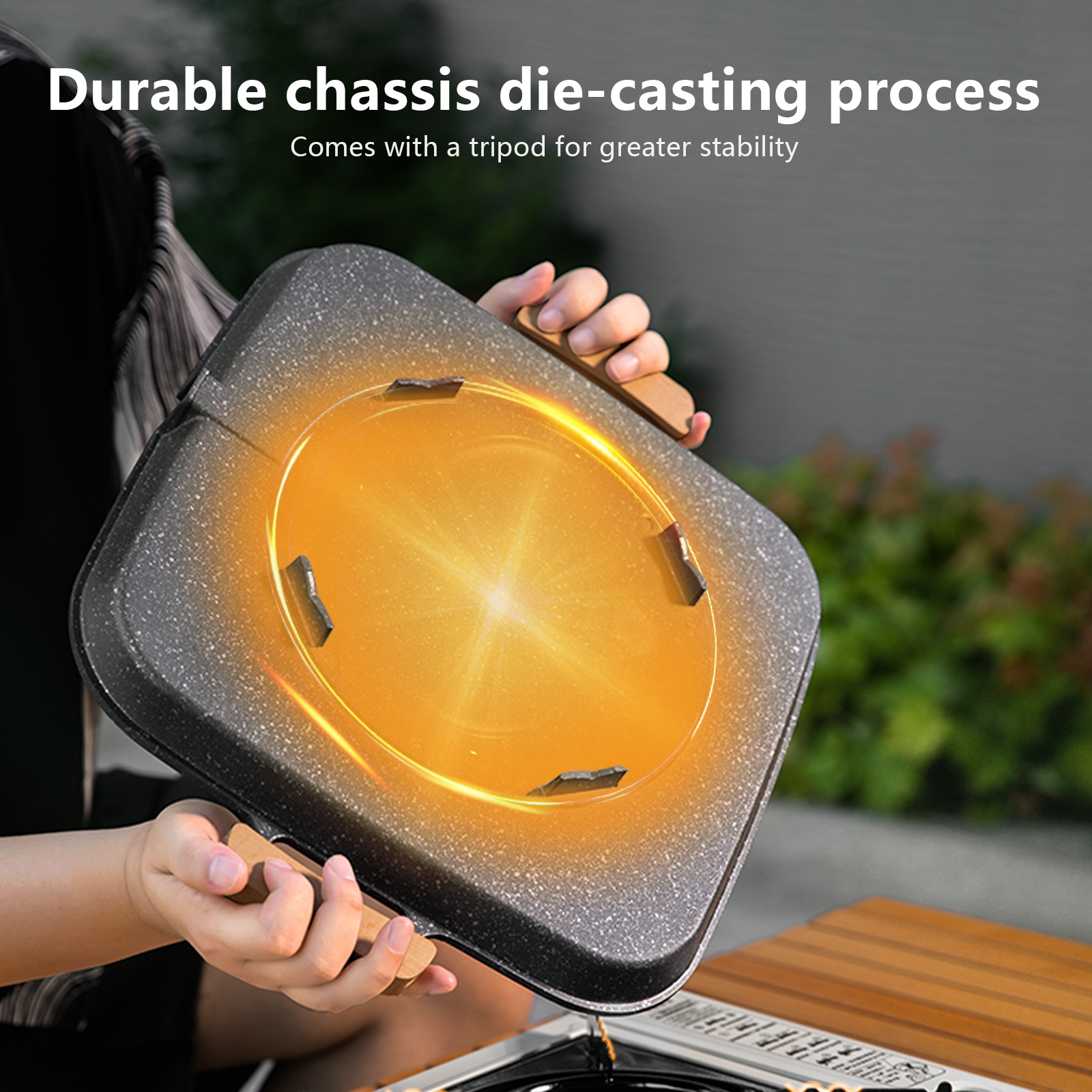 BISINNA Square BBQ Grill Pan N - Camping Cooking Plate recensione e prezzo