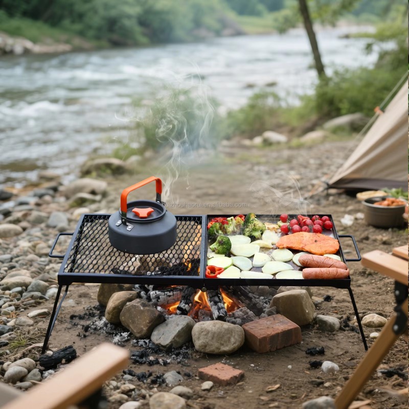 Por   Outdoor Camping Cooking  - Camping Cooking Over Fire recensione e prezzo