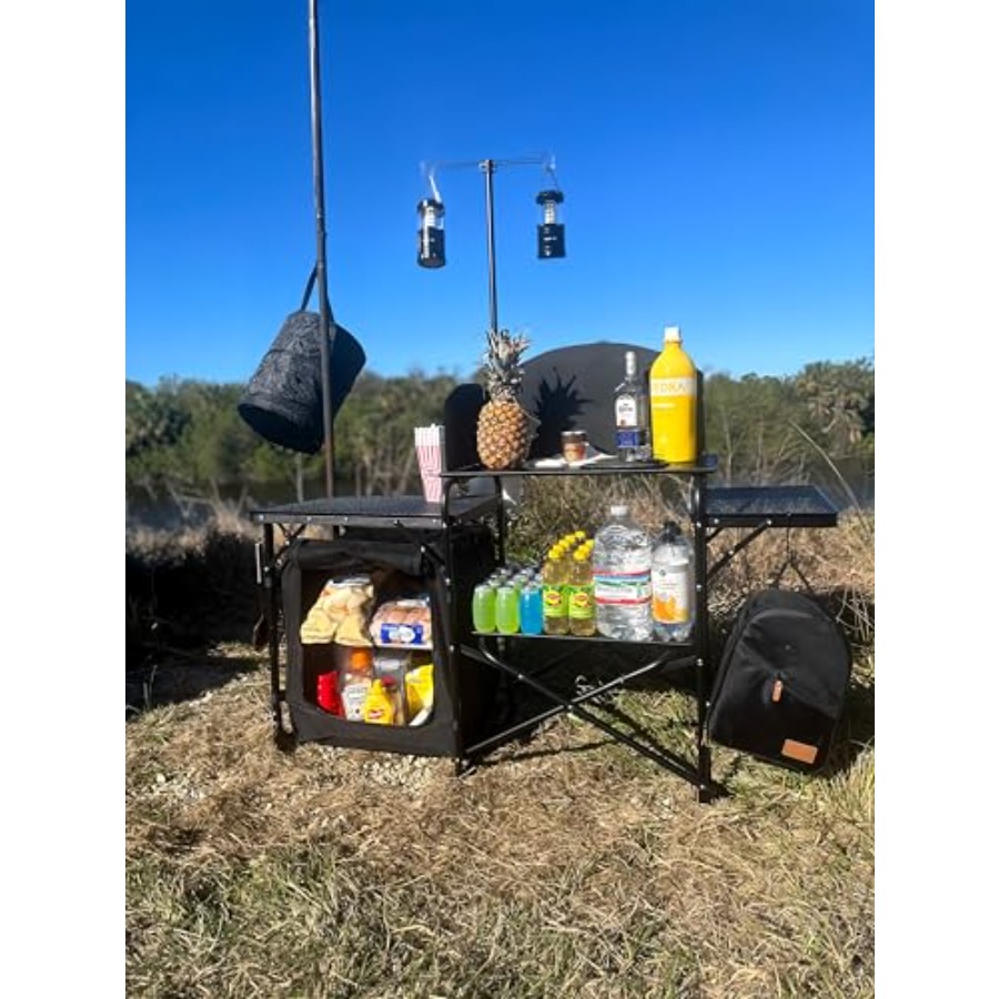 Camping Kitchen Station, Picni - Camping Cooking Table With Windshield recensione e prezzo
