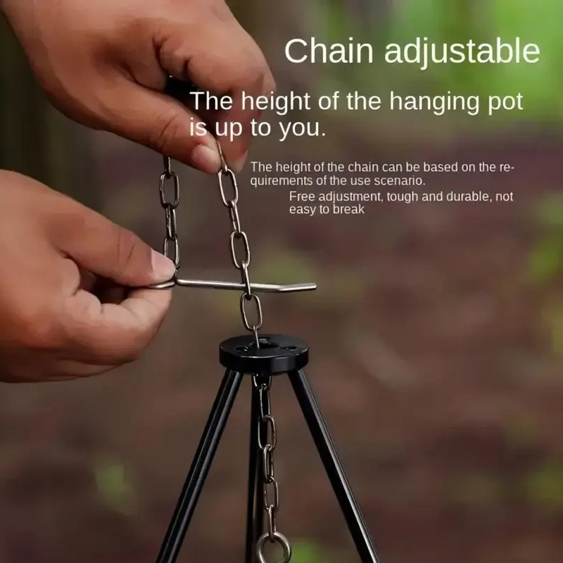 SSUNTAK Portable Detachable Ca - Camping Cooking Pot Tripod recensione e prezzo