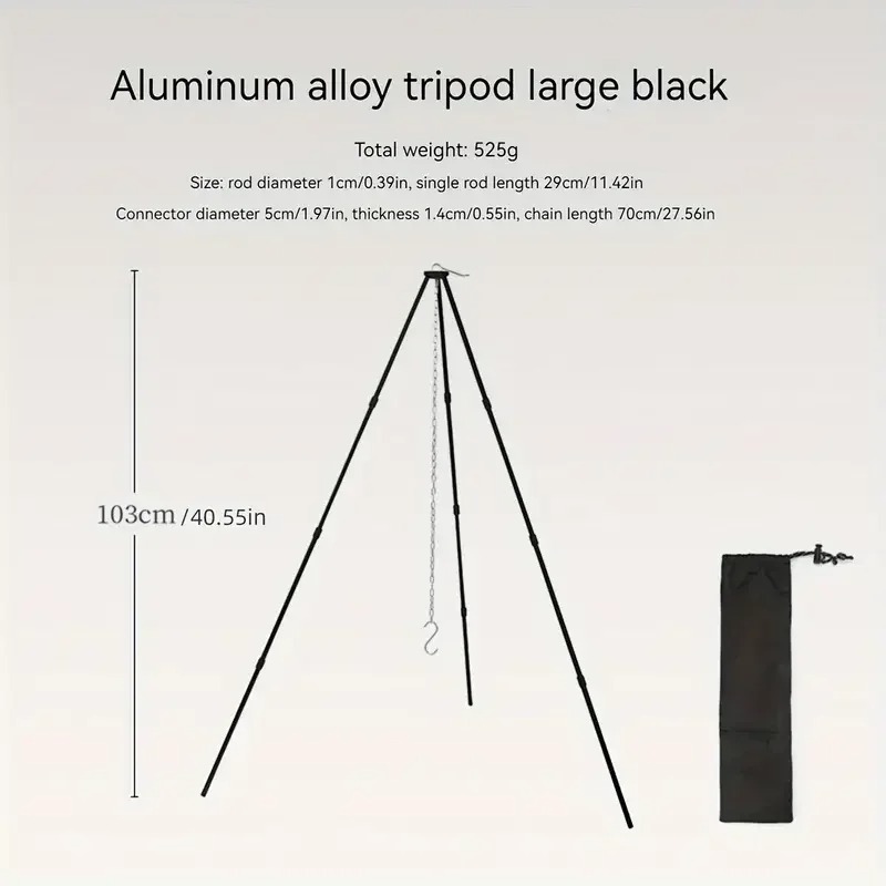 SSUNTAK Portable Detachable Ca - Camping Cooking Pot Tripod recensione e prezzo