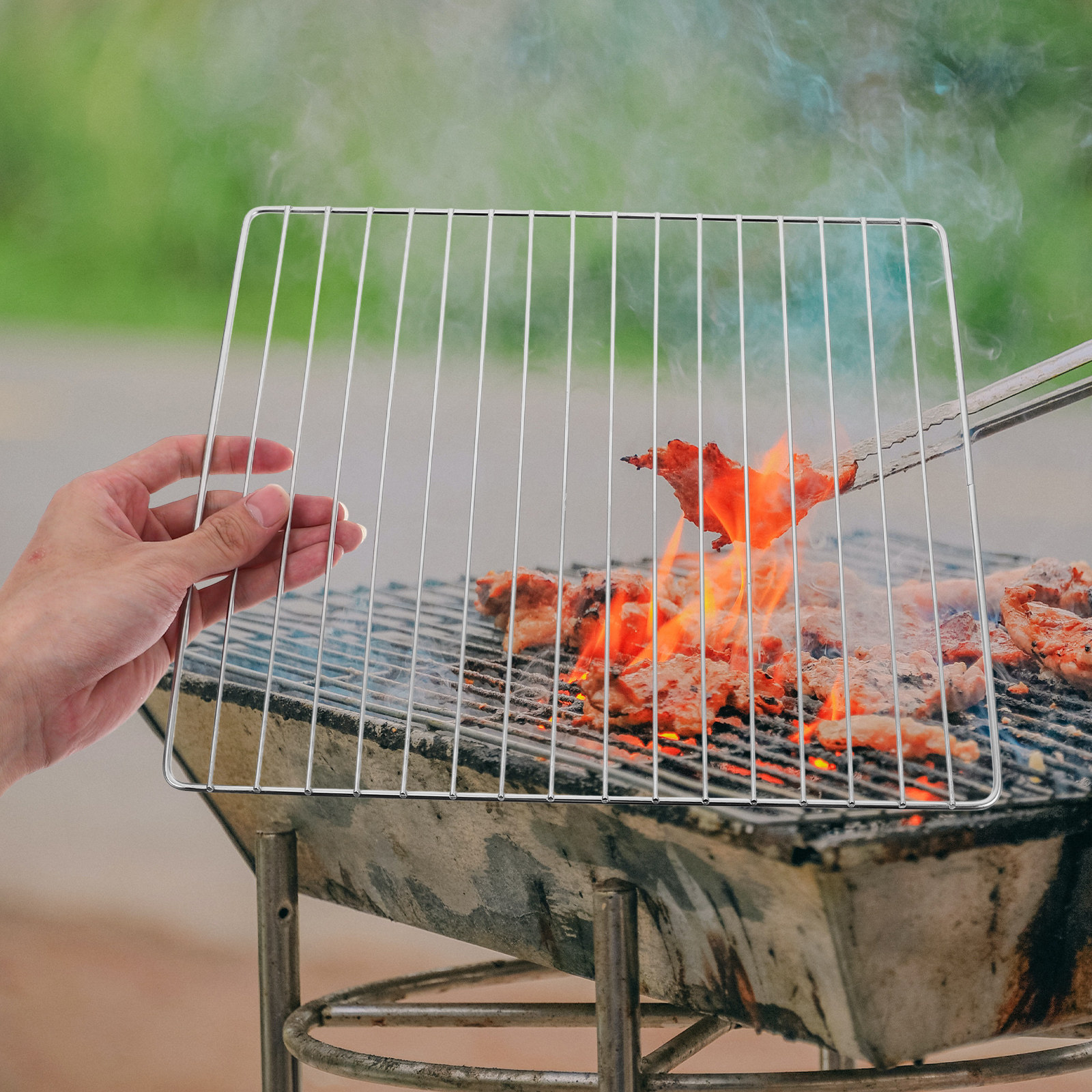 Premium Stainless Steel Bbq Gr - Camping Cooking Fire Pit recensione e prezzo
