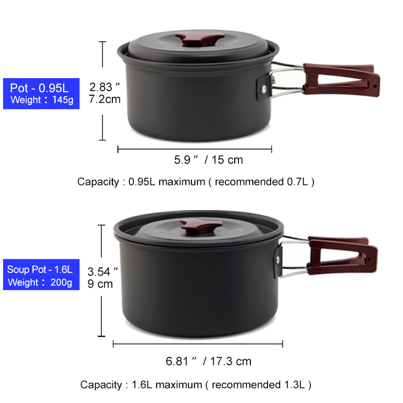 Widesea Camping Cookware Set O - Camping Cooking Bundle recensione e prezzo