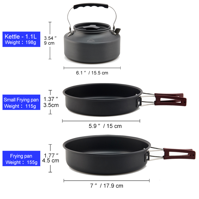Widesea Camping Cookware Set O - Camping Cooking Bundle recensione e prezzo