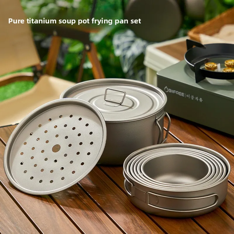 Titanium Outdoor Pot Set Picni - Camping Lightweight Cooking Pot recensione e prezzo