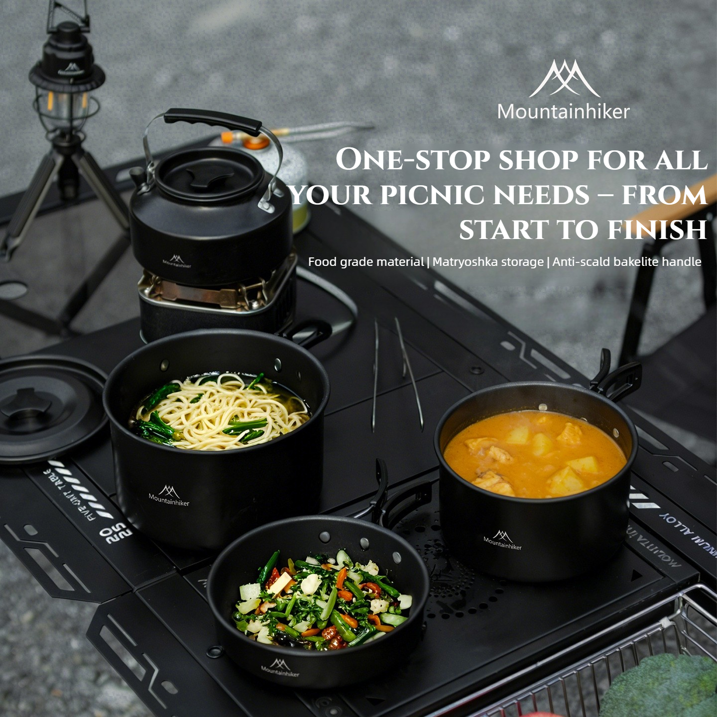 MOUNTAINHIKER Camping Cookware - Camping Cooking Bundle recensione e prezzo
