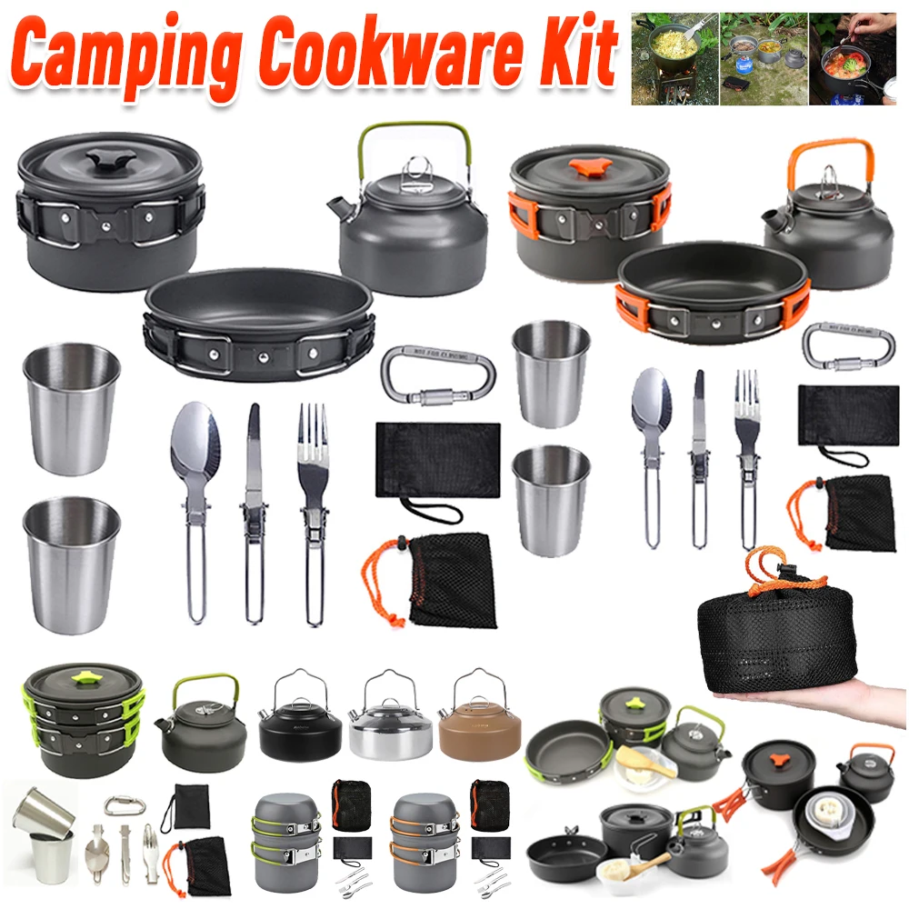 Camping Cookware Kit Kettle Po - Camping Lightweight Cooking Pot recensione e prezzo