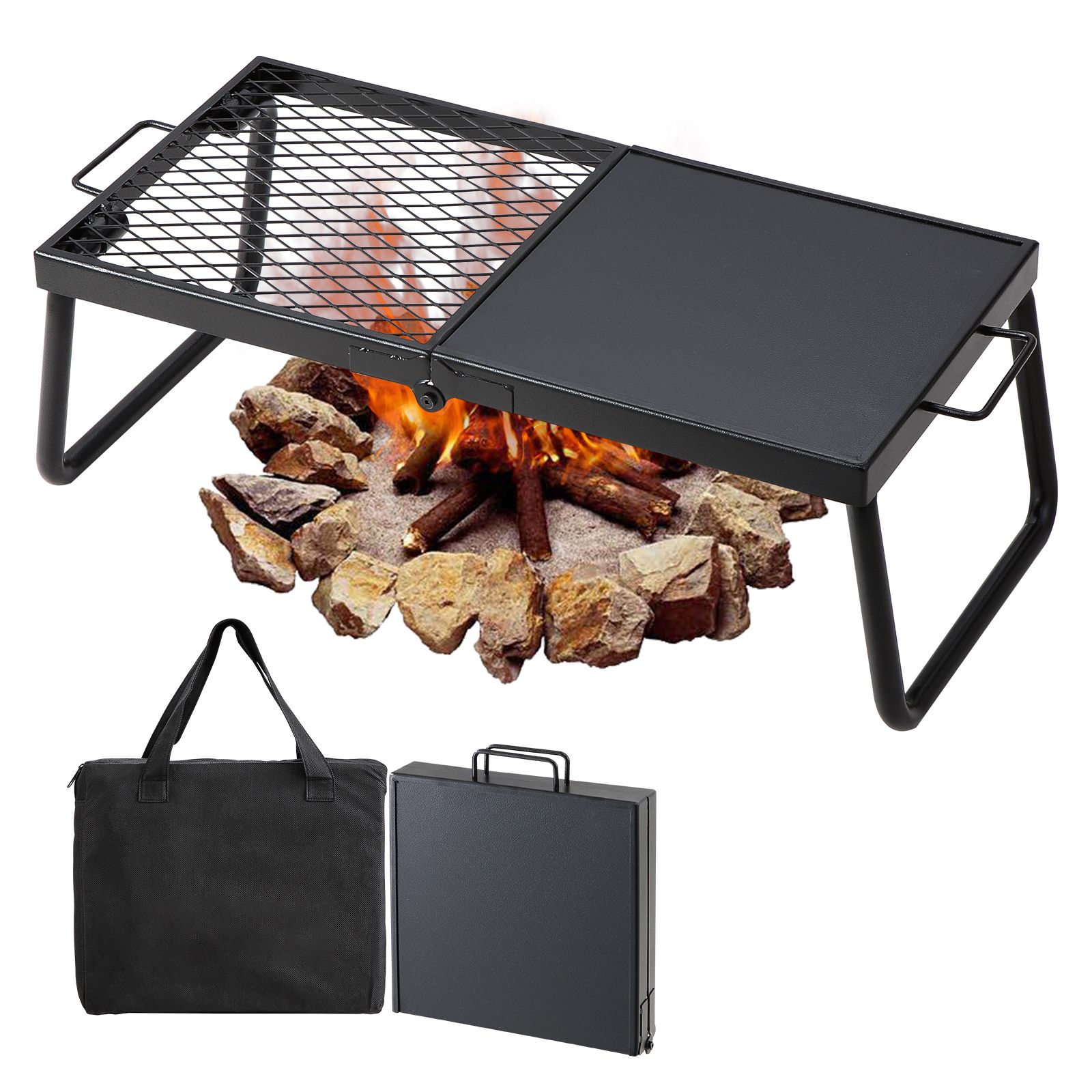 Folding Campfire Grill, Heavy  - Camping Cooking Over Fire recensione e prezzo