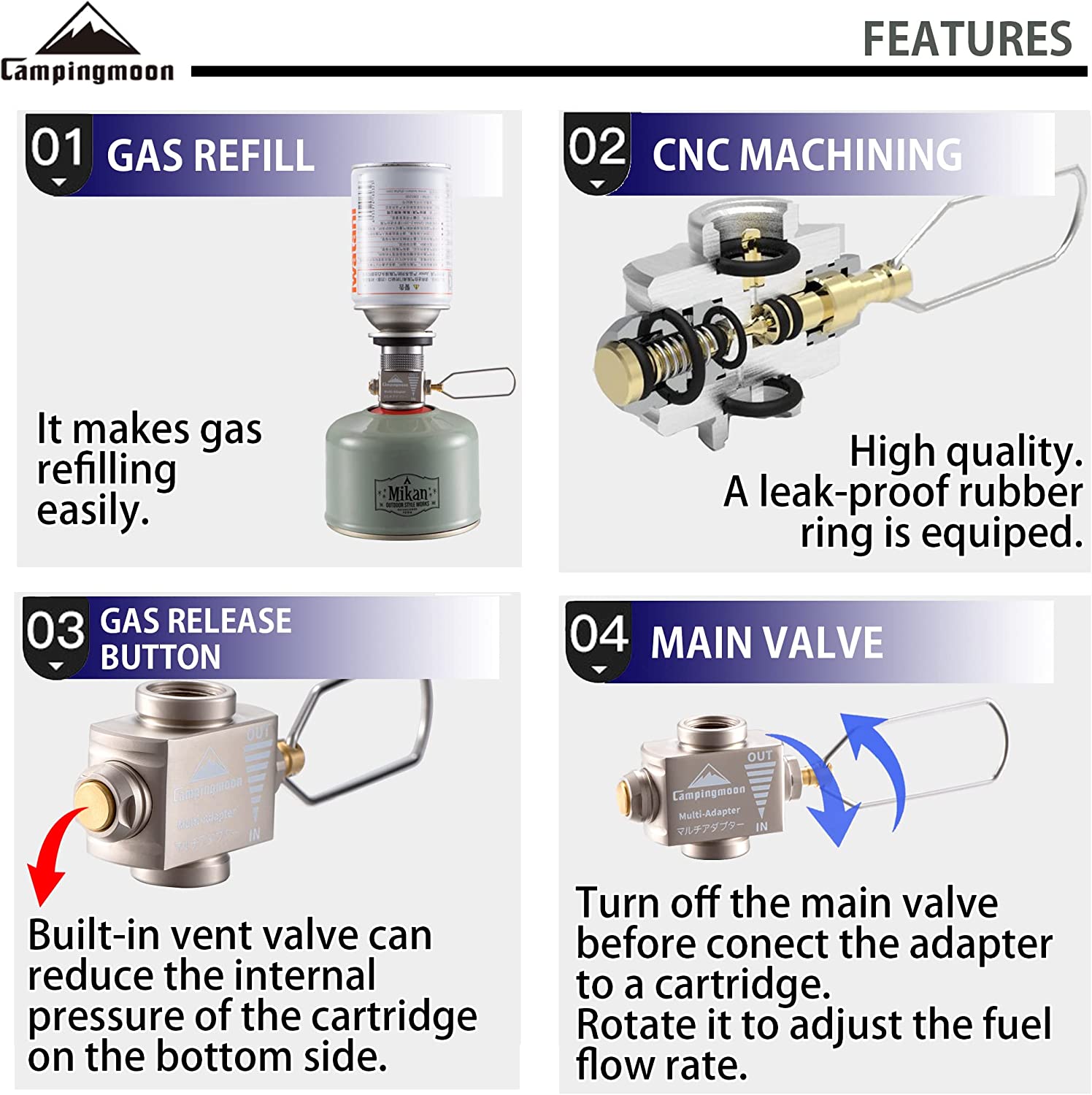 Gas Stove Adapter Gas Save wit - Camping Cooking Gas Stove recensione e prezzo