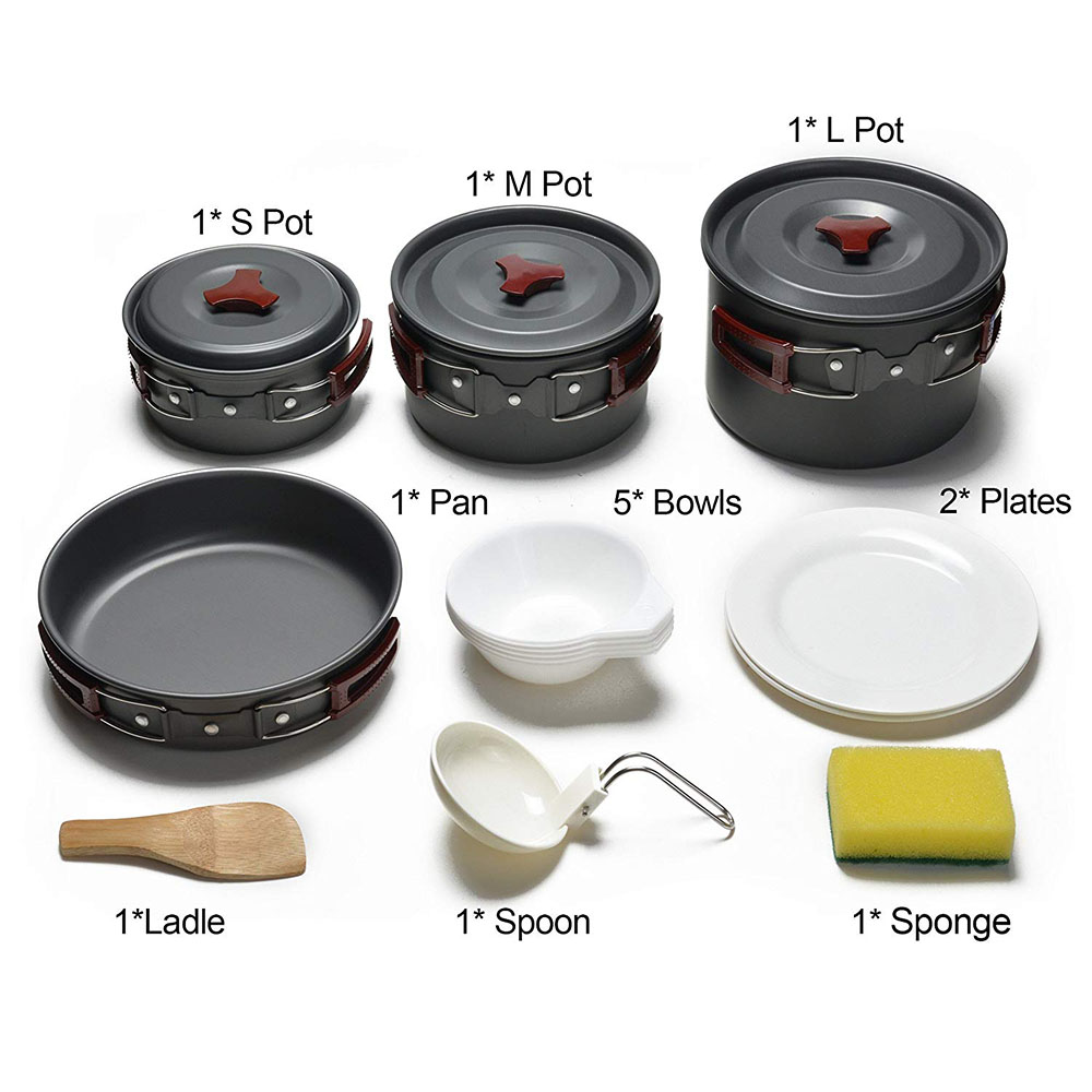 Outdoor Camping Cookware Kit N - Camping Lightweight Cooking Pot recensione e prezzo