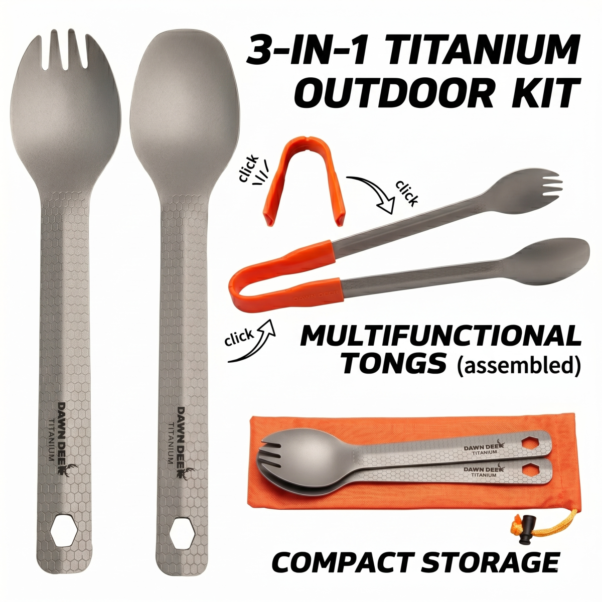 DAWN DEER 3-in-1 Titanium Spor - Camping Cooking Bundle recensione e prezzo