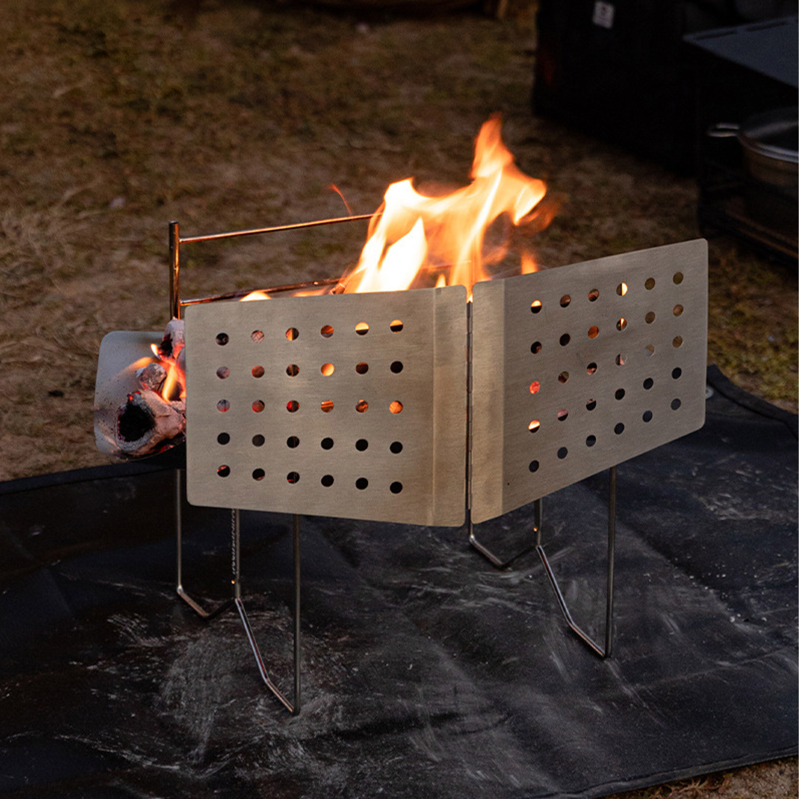 /Stainless /Steel /Foldable Bo - Camping Cooking Fire Pit recensione e prezzo