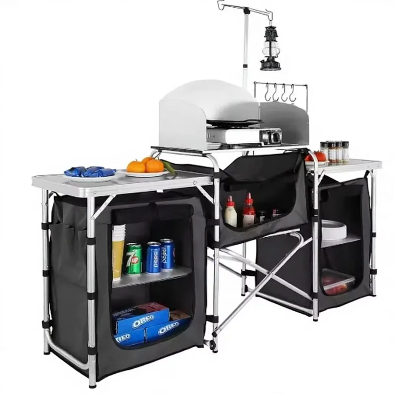 Wholesale Large Aluminum Outdo - Camping Cooking Table With Windshield recensione e prezzo