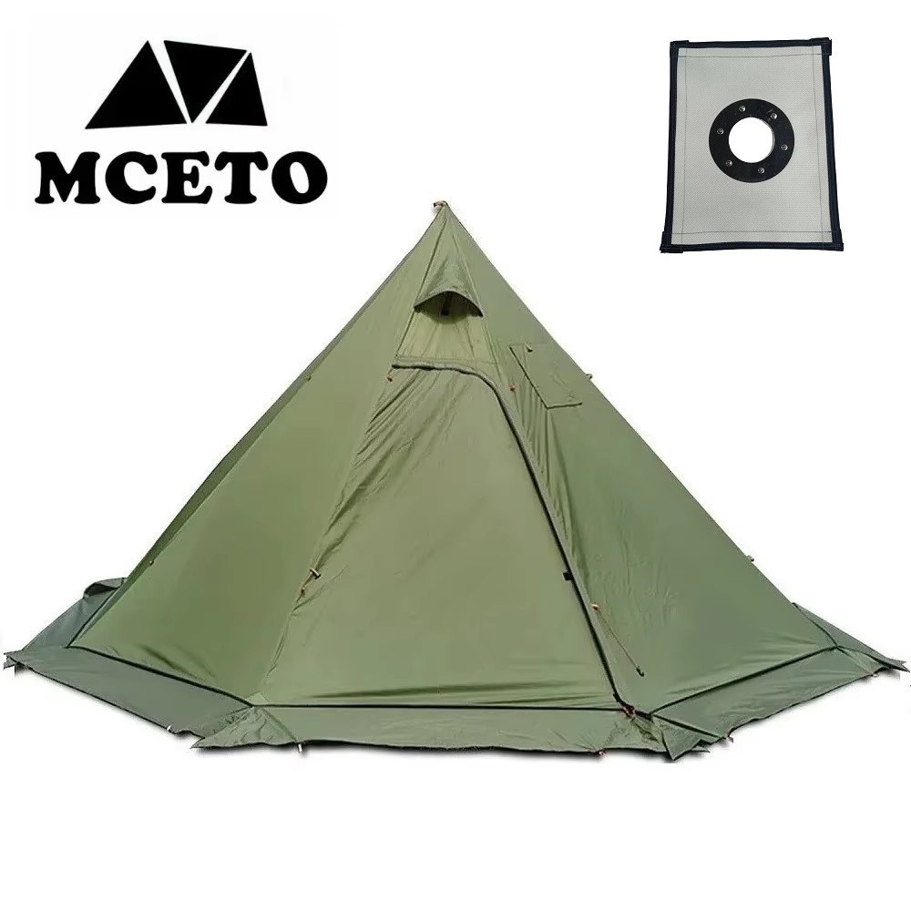 New Pyramid Tent With Snow Ski - Campfire Cooking In Another World recensione e prezzo