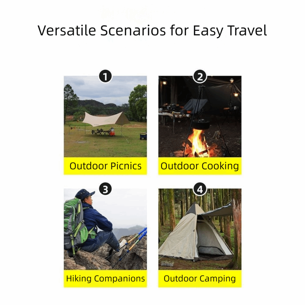 Portable Camping Tripod Adjust - Camping Cooking Pot Tripod recensione e prezzo