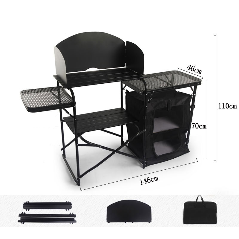 Factory Wholesale Portable Out - Camping Cooking Table With Windshield recensione e prezzo